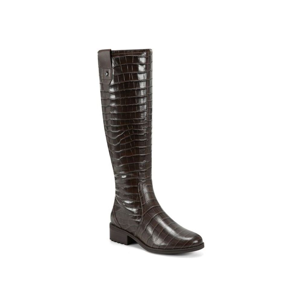 EASY SPIRIT Womens Black Zipper Rhonda Round Toe Block Heel Riding Boot 7 M